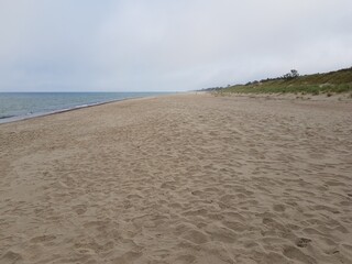 Obraz premium Sandy coast of the blue sea