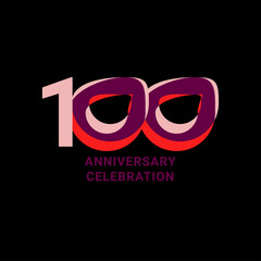 100 Years Anniversary Celebration Vector Template Design Illustration