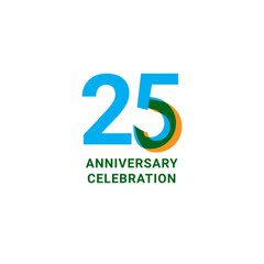 25 Years Anniversary Celebration Vector Template Design Illustration