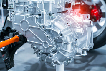 electric system of eco car front engine Automotive part concept