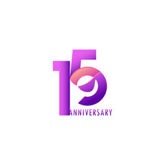 15 Years Anniversary Celebration Vector Template Design Illustration