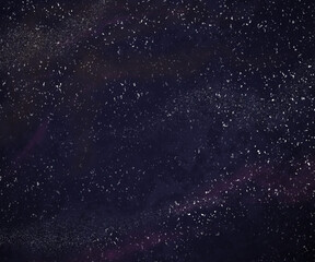 Illustrated Night Sky Deep Space Digital Art Painting 1