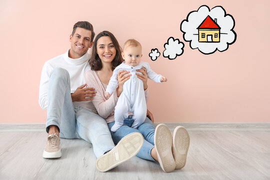 Young Family Dreaming About Moving Into New House