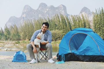 camping in the mountains