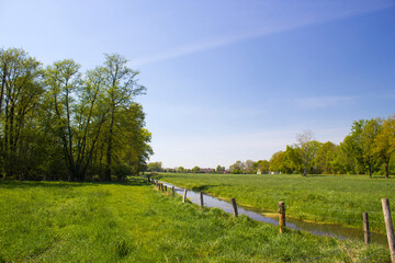 Fototapeta premium German countryside landscape, Lower Rhine Region