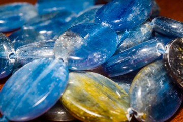Kyanite oval shape beads