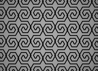 Abstract geometric pattern. A seamless vector background. Black and gray ornament. Graphic modern pattern. Simple lattice graphic design