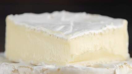 cheese camembert or brie close up - obrazy, fototapety, plakaty