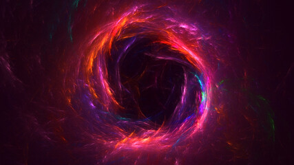 3D rendering abstract colorful fractal light background