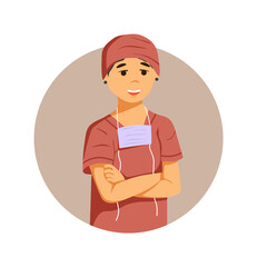 Surgeon doctor person in uniform portrait isolated