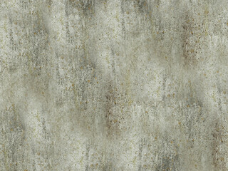 Time-aged concrete wall with lichen on the surface