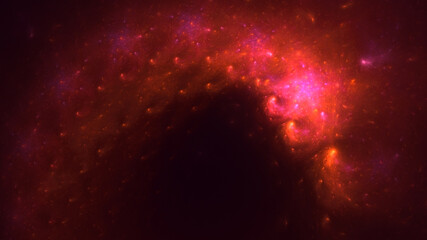 3D rendering abstract colorful fractal light background