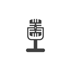 Voice recorder mic vector icon