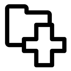 folder with health icon. folder illustration. Flat vector icon. can use for, icon design element,ui, web, mobile app.