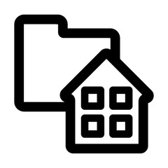 folder with home icon. folder illustration. Flat vector icon. can use for, icon design element,ui, web, mobile app.