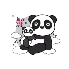 Father's day card with Panda.