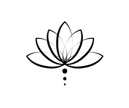 recommend clip art: Lotus on a white background. Symbol. Vector illustration.