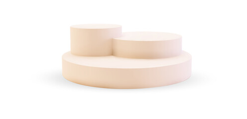 Podium mockup in cylinder shape isolated on white