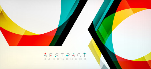 Obraz premium Vector color hexagons geometric abstract background