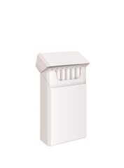 Cigarette pack realistic three-dimensional template