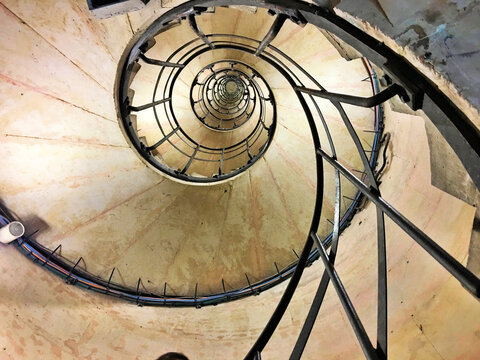 spiral staircase in building