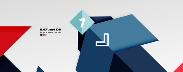 Shiny color triangles and geometric shapes vector abstract background