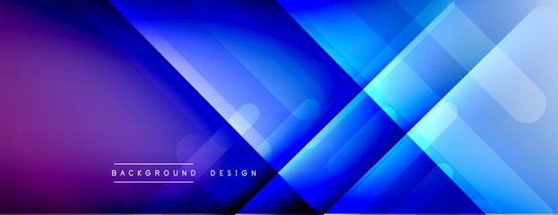 Dynamic lines abstract background. 3D shadow effects and fluid gradients. Modern overlapping forms