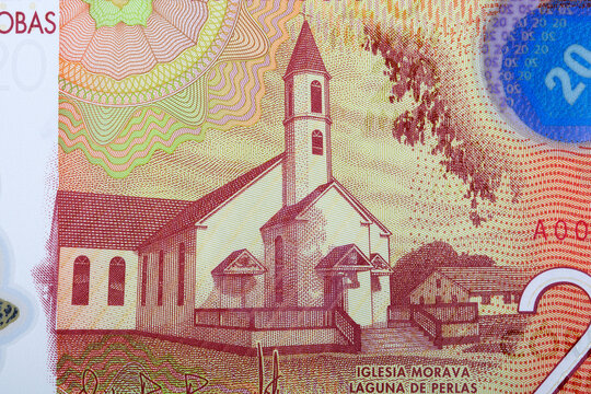 Moravian Church In Laguna De Perlas From Nicaragua Money