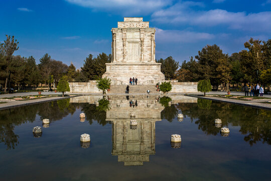 Tomb of Ferdowsi located in Tus, Iran, in Razavi Khorasan province. the influential Persian poet and author of the Persian epic.