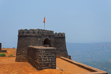 Entrance gate of Vishalgad Fort, Kolhapur, Maharashtra, India.