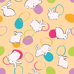 Easter Egg Bunny Seamless Pattern