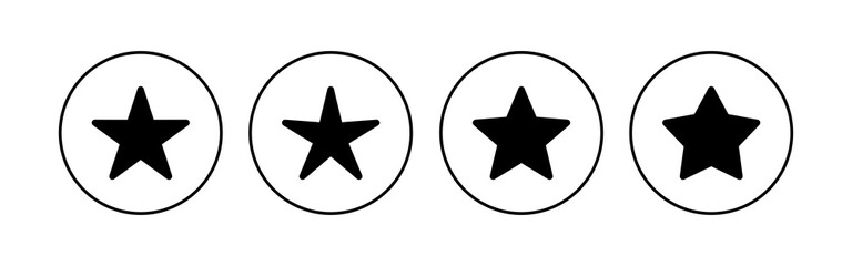 Star Icon set. rating icon vector. favourite star icon
