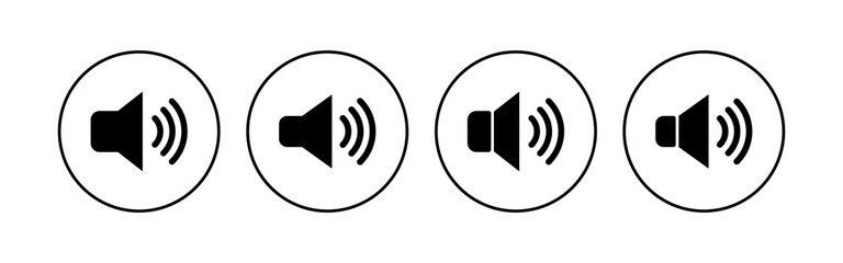 Speaker icon set. volume icon vector. loudspeaker icon vector. sound symbol