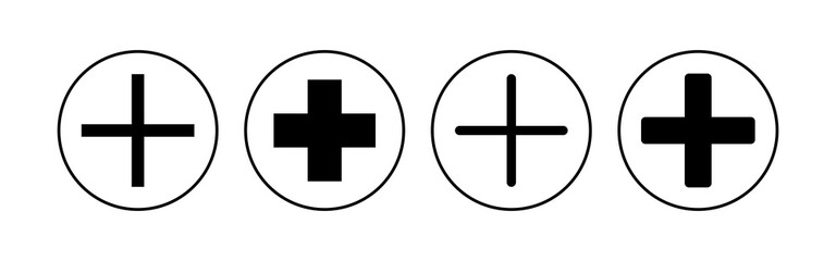 Plus Icon set. Add plus icon