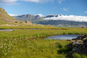 Fototapeta premium Beautiful Icelandic Landscape. Wonderful image of amazing nature landscape. Iceland Europe