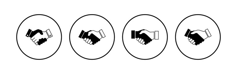 Handshake icon set. business handshake. contact agreement