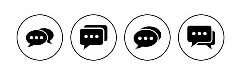 Chat icon set. speech bubble icon. comment icon vector. message. contact us
