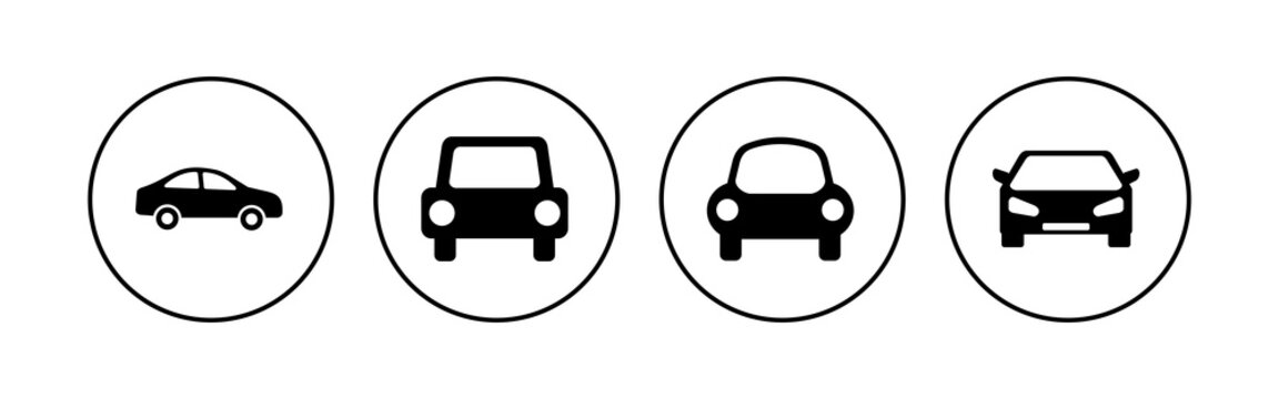 Car Icon Set. Car Vector Icon. Small Sedan