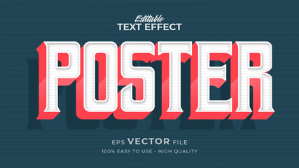 Editable text style effect - Poster Retro text style theme
