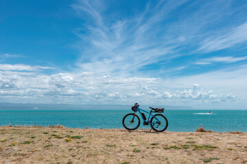 Fototapeta premium bicycle on the beach