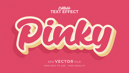 Editable text style effect - pinky fun text style theme