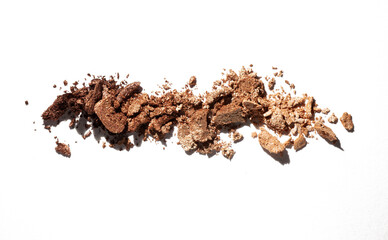 Eye shadow multi colored brown nude blush smudge loose background