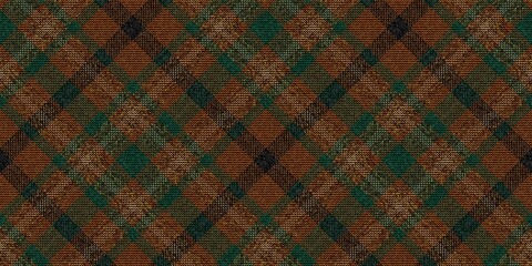 ragged old grungy brown fabric repeatable diagonal texture with dark green and black stripes, gold threads for gingham plaid tablecloths shirts tartan clothes dresses bedding blankets costume brocade - 428953118