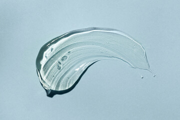 Cosmetic gel oil mask with bubbles sample on isolated background