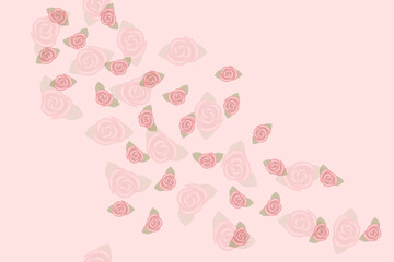 delicate pattern with roses in pastel colors