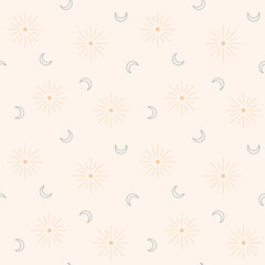 Stars seamless pattern. Vector illustration.