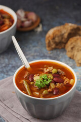 A bowl with traditional British stew