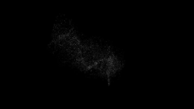 Levitation and accumulation of white microparticles on a black background