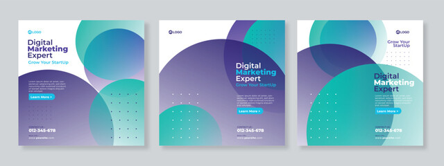 Digital marketing agency and corporate social media post template