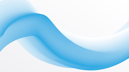 Abstract blue waves line with white background
